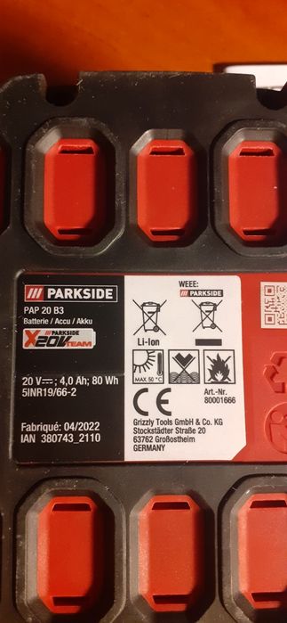 Новаые аккумуляторы батареи парксайд Parkside 2 А4 А 8 А акумуляторы