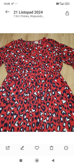 Okazja Nowa  Elegancka Sukienka Wizytowa Wyjściowa w Modnym komorze.