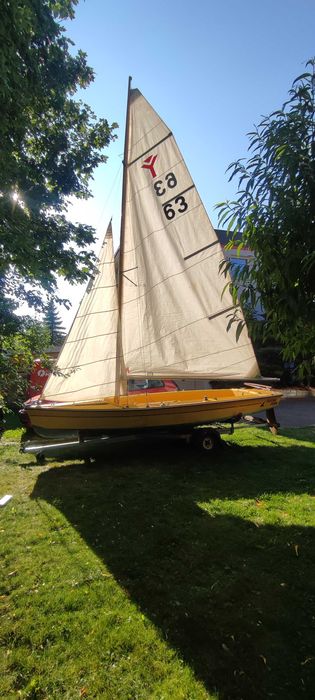 Żaglówka flying fisch plus przyczepą podlodziowa z pełną dokumentacją
