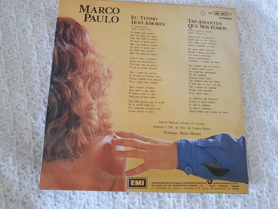 Single, Marco Paulo - "Eu Tenho Dois Amores"