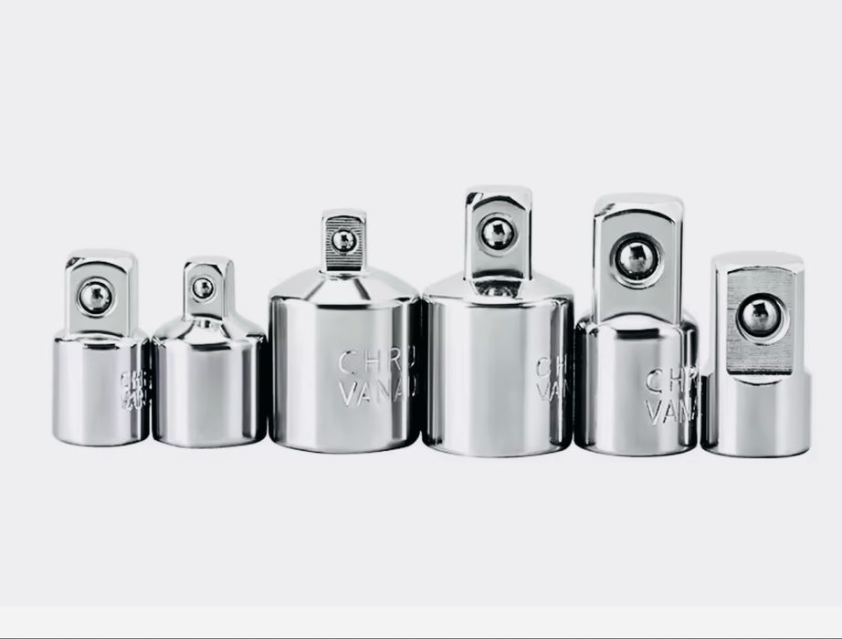 Набір перехідників квадрату 1/4" 3/8" 1/2" 6шт Хромованадієва сталь