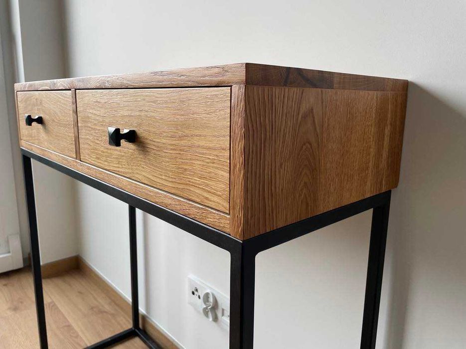 Konsola loft lity dąb