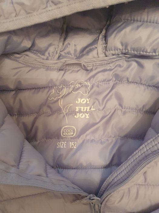 Kurtka pikowana dziewczęca r 146 delikatna lila