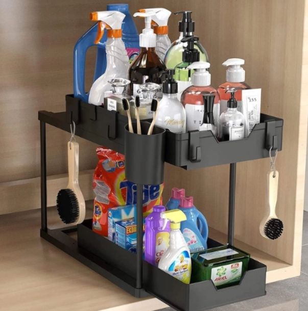 Підставка органайзер з висувною шухлядою для зберігання