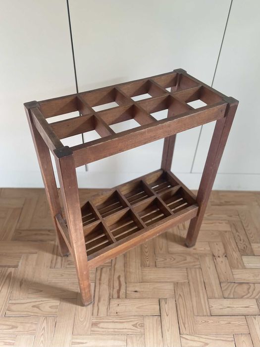 Móvel vintage expositor/organizador de rolos - armazenamento vertical