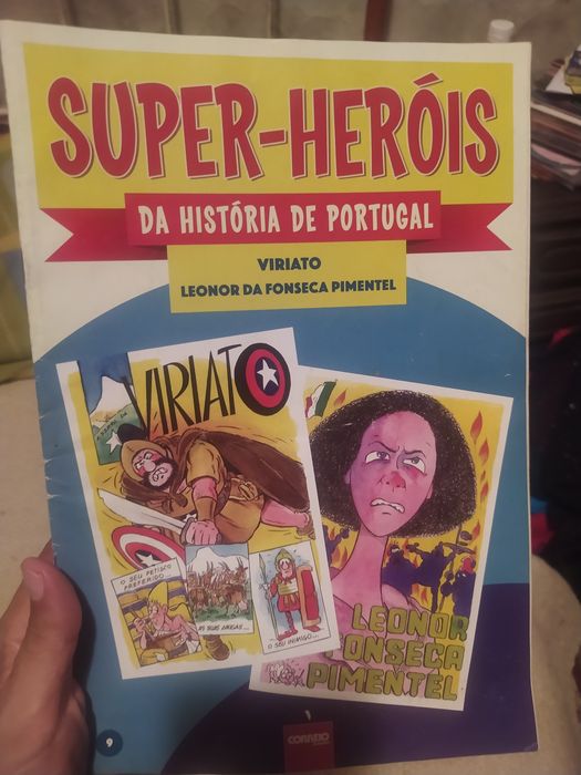 Super -herois da história de Portugal banda desenhada - Viriato e Leonor Pimentel - envio grátis