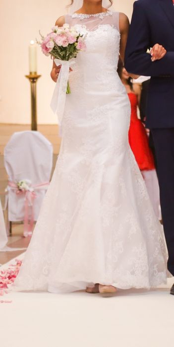 Suknia sukienka ślubna biała syrenka