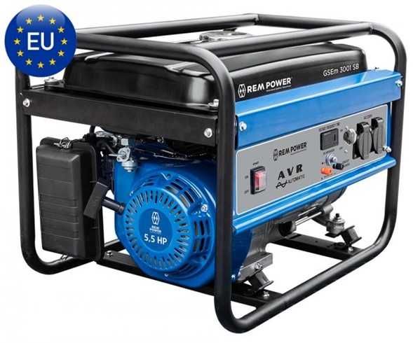Генератор бензиновый REM POWER GSEm 3001 SB Euro экономный 3 кВт НОВЫЙ