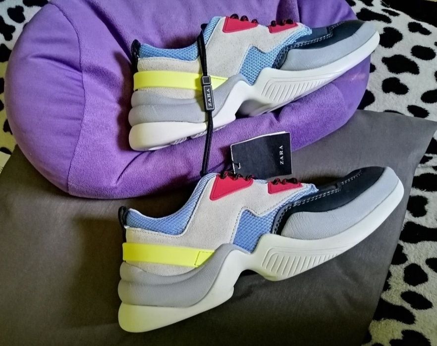 NOWE Z METKĄ buty Sneakersy ZARA półbuty Na Platformie /podwyższeniu