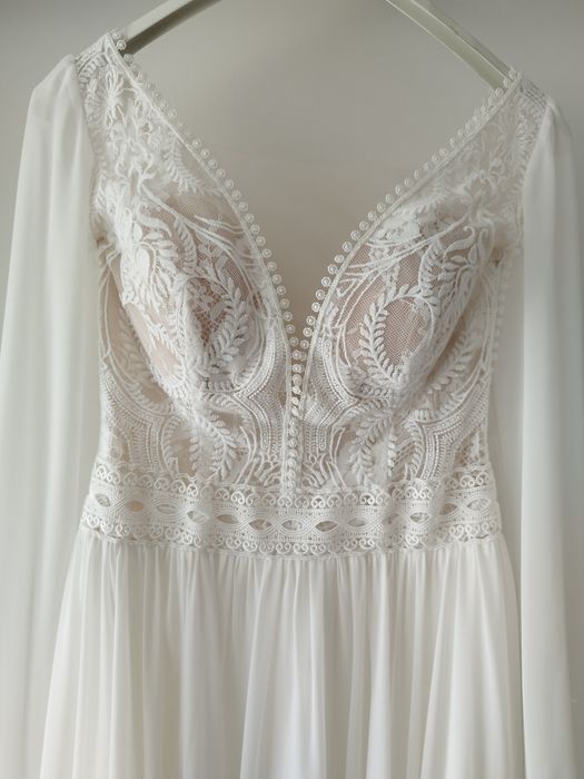 Suknia ślubna w stylu Boho 36 S/ 178cm