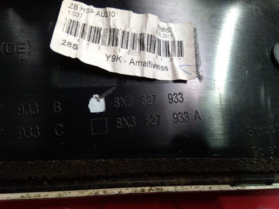 Aileron / Spoiler  - 8X3827933 / 8X3827933A - AUDI A1 (8X1, 8XK)