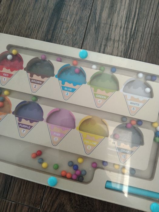 Tablica magnetyczna labirynt kulki sorter montessori dla dzieci gra zabawa
