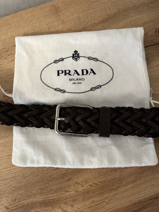 Prada ремінь чоловічий плетений — zdjęcie 3