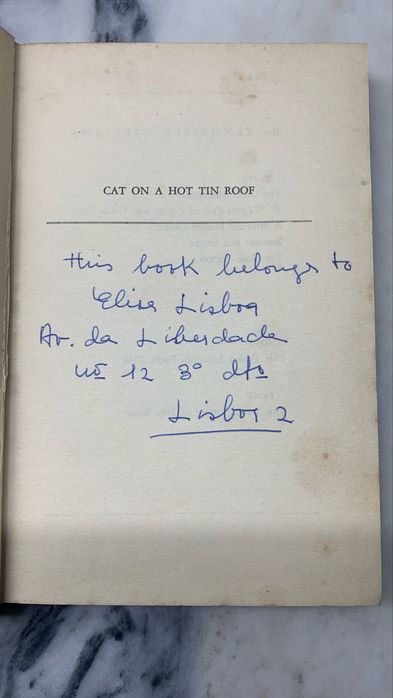 Cat On A Hot Tin Roof - Tennessee williams