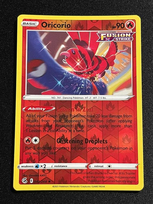 Carta Pokémon Oricorio 42/264 Fusion Strike