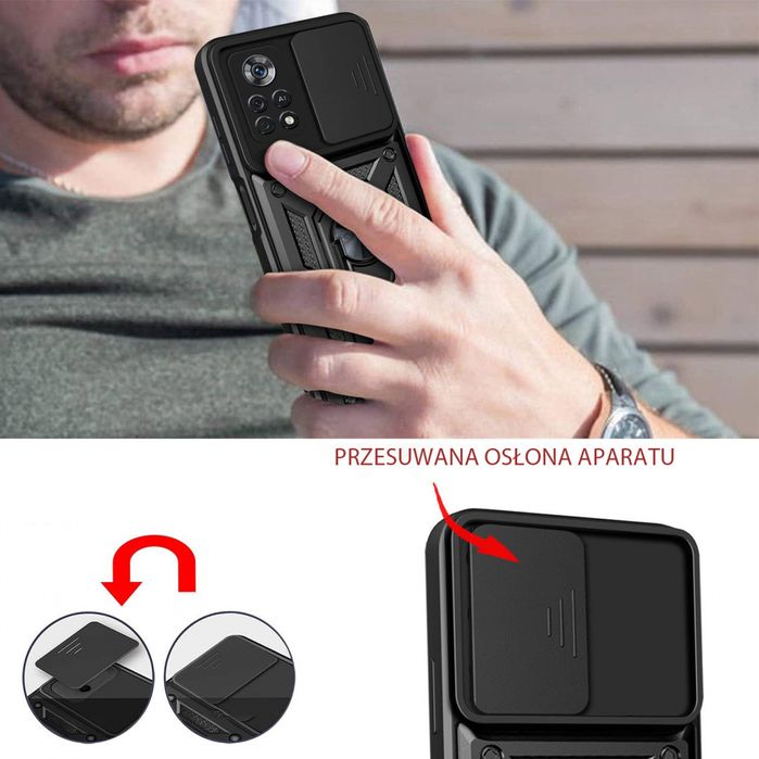 Etui Camshield Pro + Szkło Ochronne Do Xiaomi Poco X4 Pro 5G