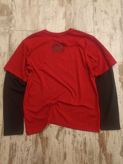 Продам лонгслів Tapout Two lines RED sk8 Y2K