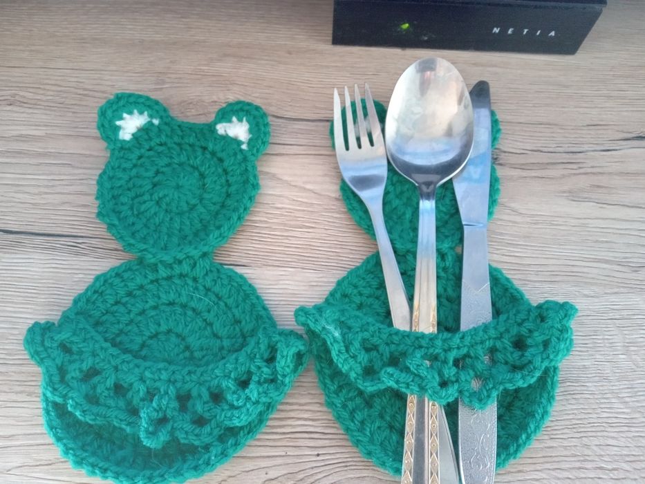 Podkładki na sztućce na szydełku