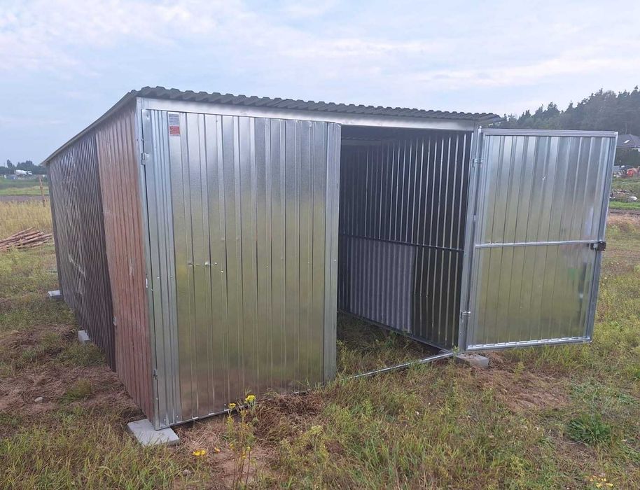 Garaż blaszany 3x5 Blaszak na budowę Schowek budowlany Montaż GRATIS