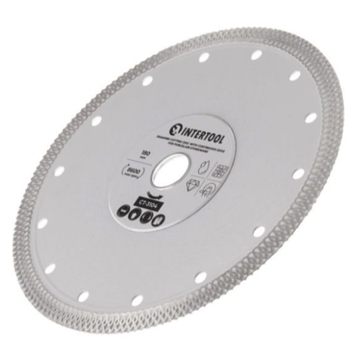 Диск відпріз з алмаз кронкою по керамограніту 180 мм INTERTOOL CT-3104