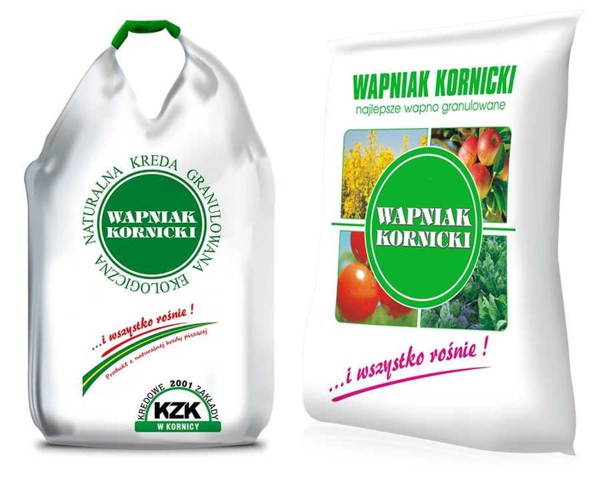 Wapno nawozowe - "kredowe" - szybka przyswajaność duża reaktywność.