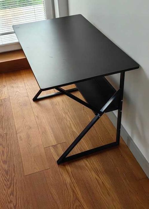 Biurko komputerowe, biurowe 100x60cm, czarne, ciemny brąz STL08CZ