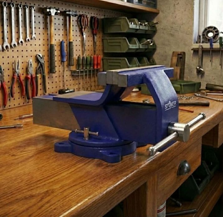 Imadło Ślusarskie Warsztatowe Obrotowe Nowe 150mm  Solidne z Kowadłem