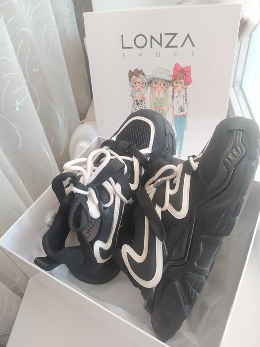Кросівки Lonza : текстиль+шкіра, 38р