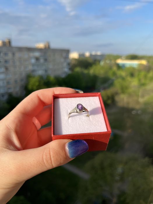 Серебряное кольцо с аметистом