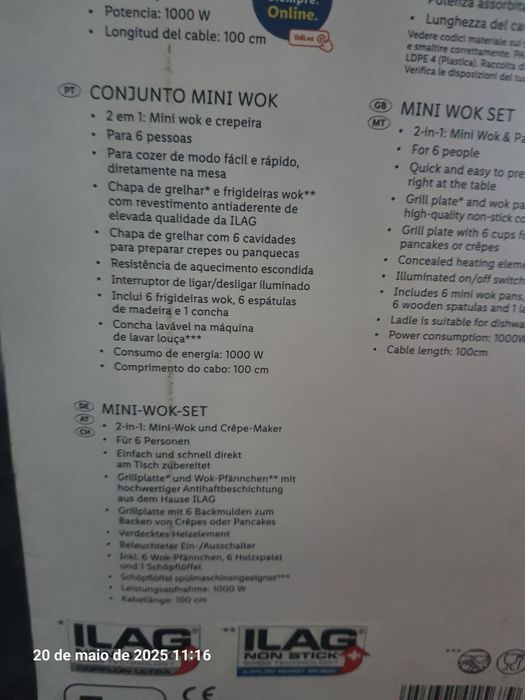 Conjunto de mini wok