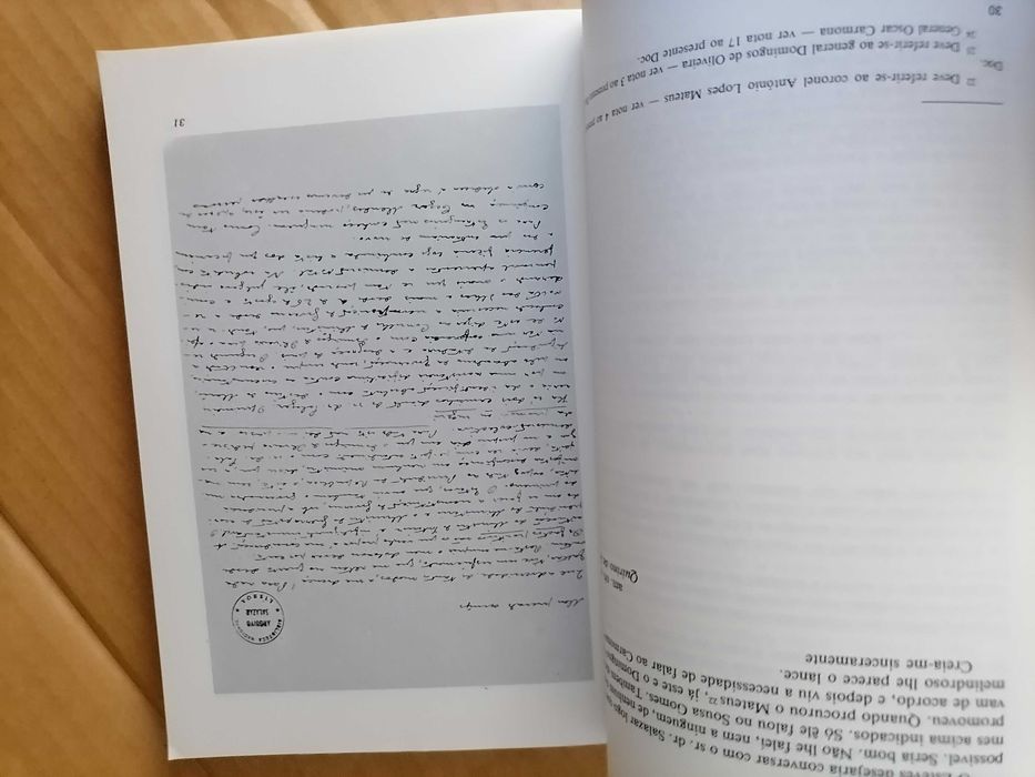 Livro Cartas e Relatórios de Quirino de Jesus a Oliveira Salazar 1ª Edição 1987
