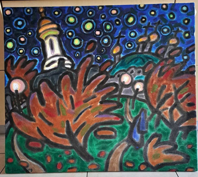 Картина "Нічна Лавра, або Лавра збирає зорі".