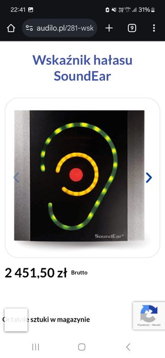 SoundEar Pomiar natężenia dźwięku