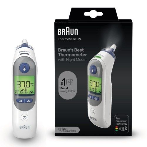 BRAUN IRT6525 Thermoscan 7 Termometr elektroniczny do ucha z trybem n