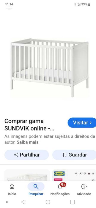 Berço IKEA sundvik branco novo na caixa selada