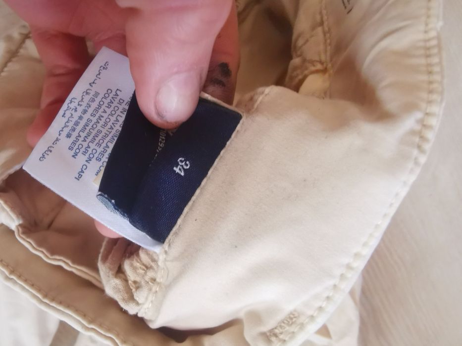 Spodnie damskie gant materiałowe nude beżowe chinosy r 34 gant