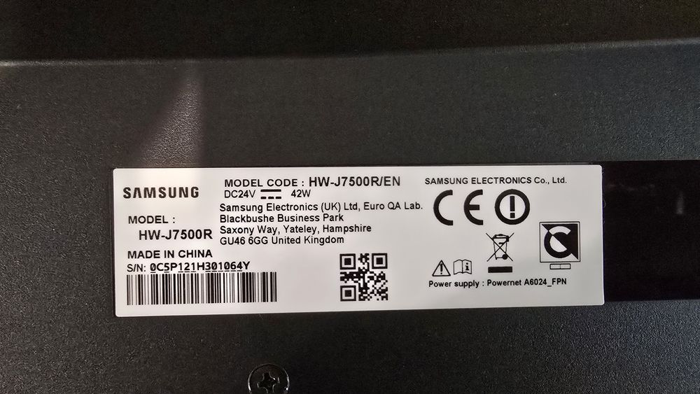 Soundbar SAMSUNG HW-J7500R/EN + PS-WJ7500R