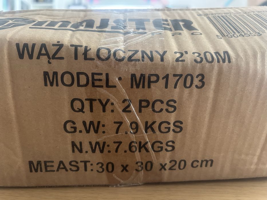 Wąż  tłoczny 2’ 30 M