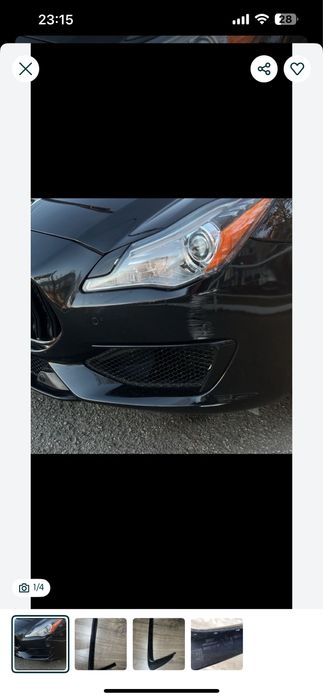 Левая накладка переднего бампера maserati quattroporte SQ4