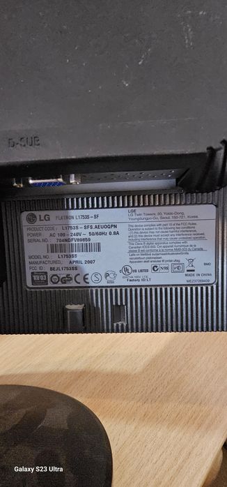 Monitor flatronL1753s