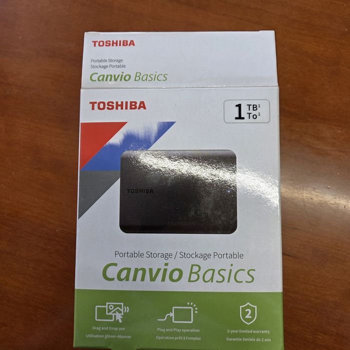 Disco Externo Toshiba Canvio Basics 1TB – Novo