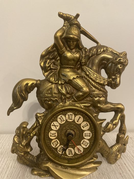 Zegar  kominkowy z mosiądzu