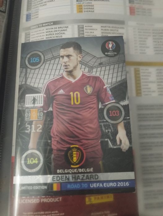 Panini Road to UEFA euro 2016 france XXL limited edition Eden hazard