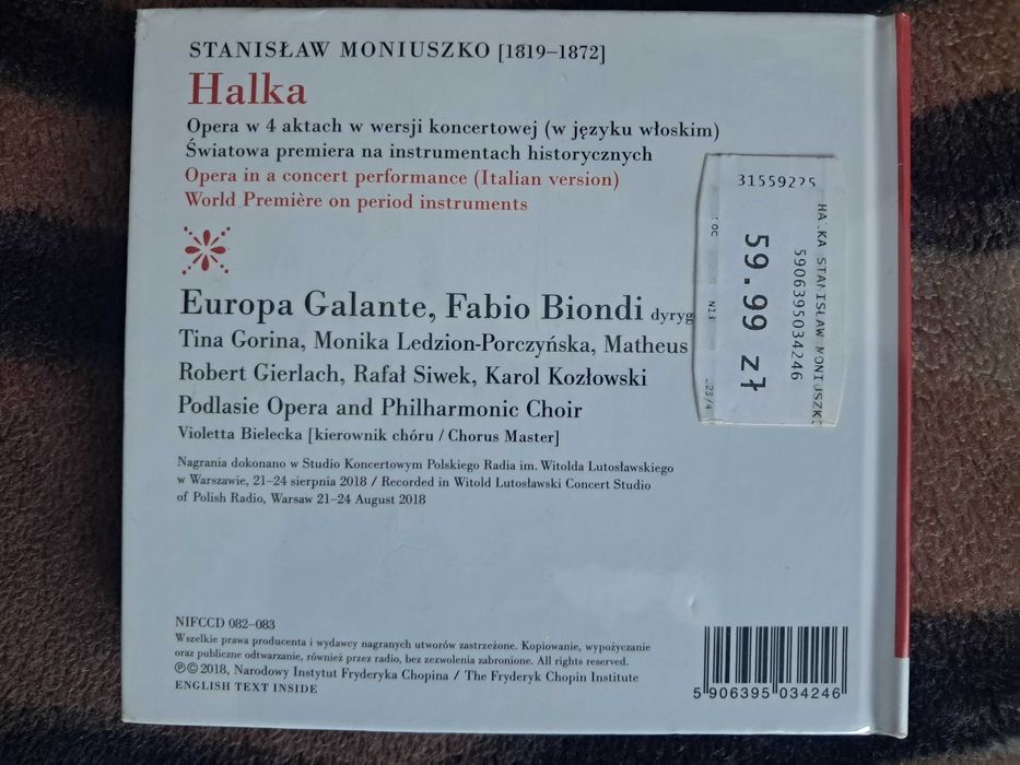 Moniuszko  - Halka (wersja włoska) 2CD
