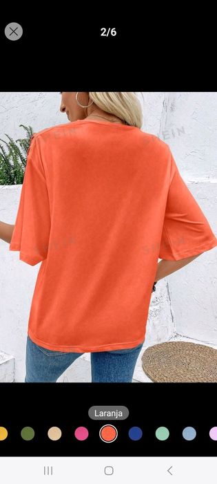 Camisola  Shein laranja