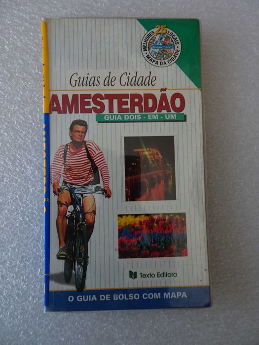 Livro Guia Turístico - Guias da cidade Amesterdão (com mapa)