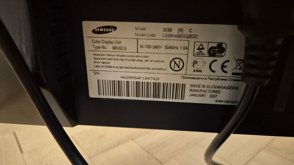 Monitor Samsung SyncMaster 203b