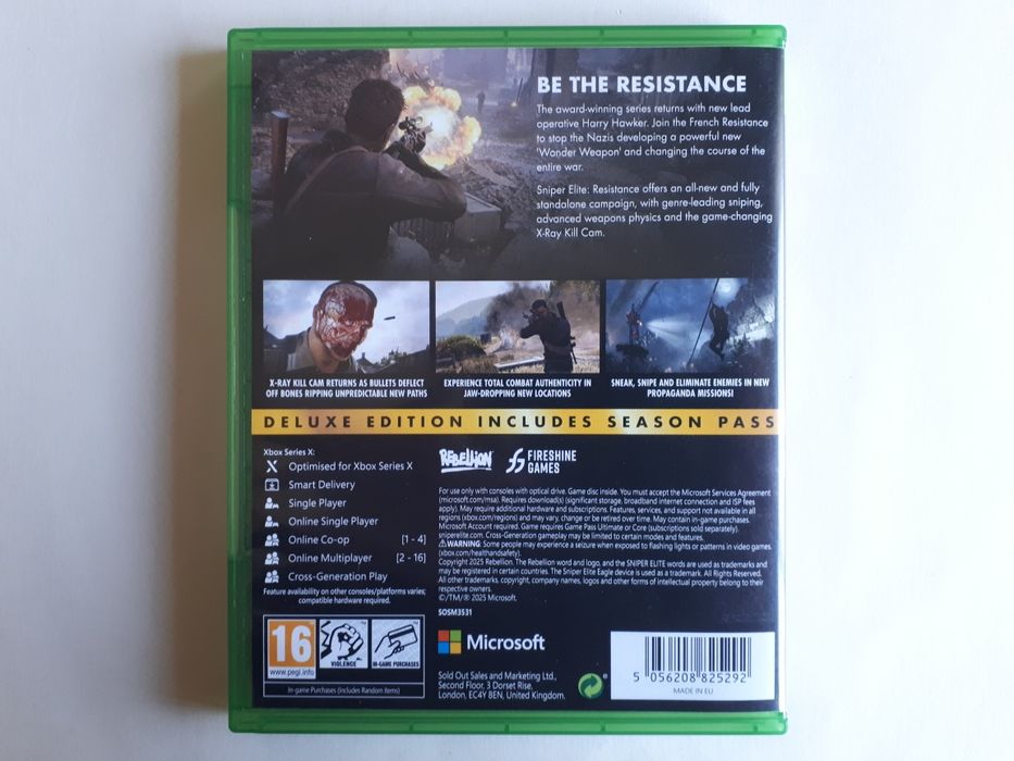 Sniper Elite Resistance ( Xbox )