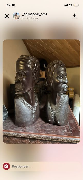 Escultura africana de madeira