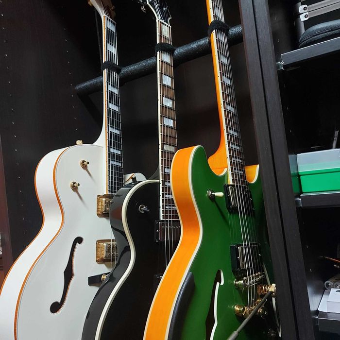 Guitarra Harley Benton HB-35Plus Metallic Green com tremolo
